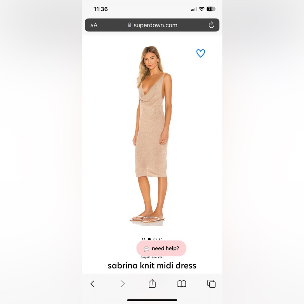 superdown
sabrina knit midi dress (brand new, size M) from Revolve